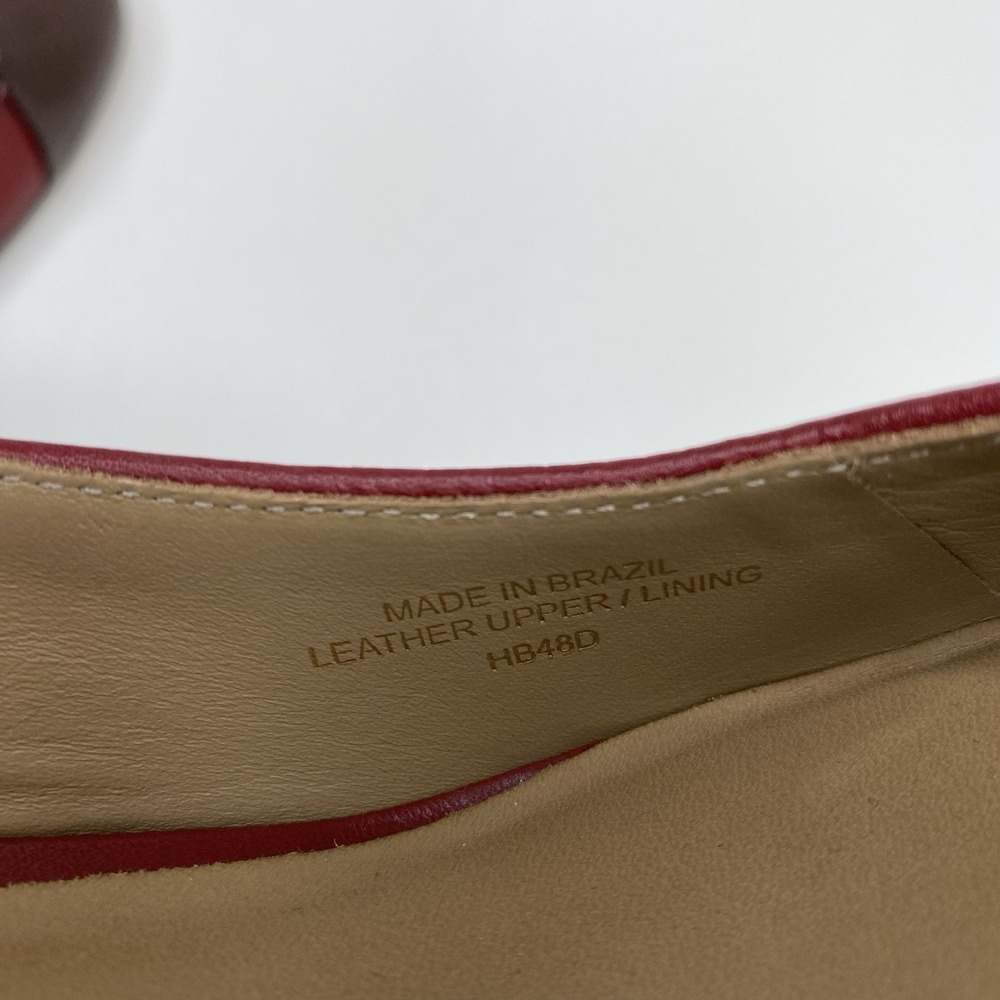 BERNARDO Marisol Cap Toe Pumps Two Tone Leather Dark Red/Brown Sz 9M Block Heel - Picture 15 of 15